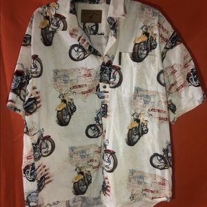 Casual button down motorcycle shirt